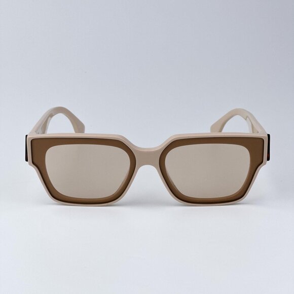 Fendi FENDI FIRST FE40099I 57E Women BRAND NEW Sunglasses Square Beige Brown - Picture 3 of 9
